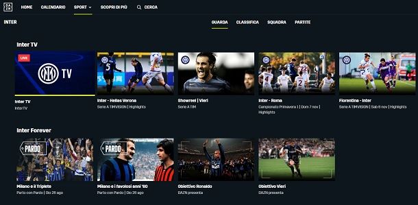 Come vedere Inter TV su DAZN