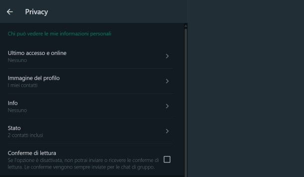 Come attivare le conferme di lettura su WhatsApp