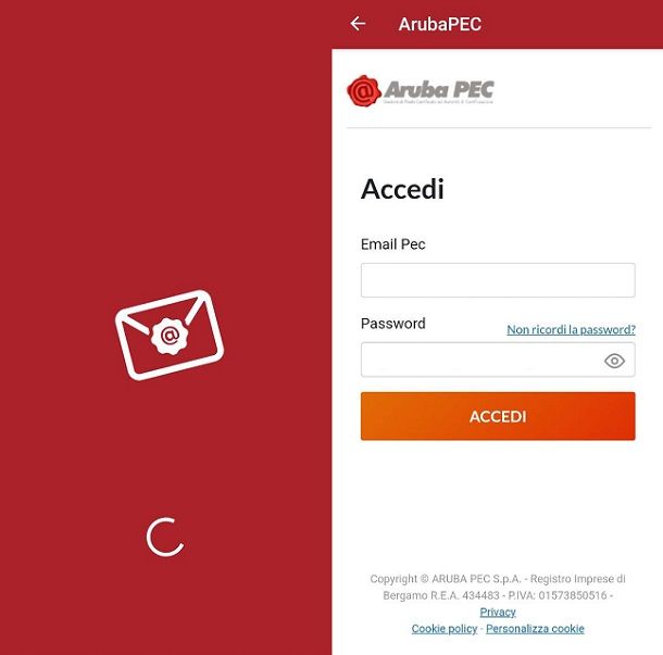 Come entrare nella casella PEC tramite app