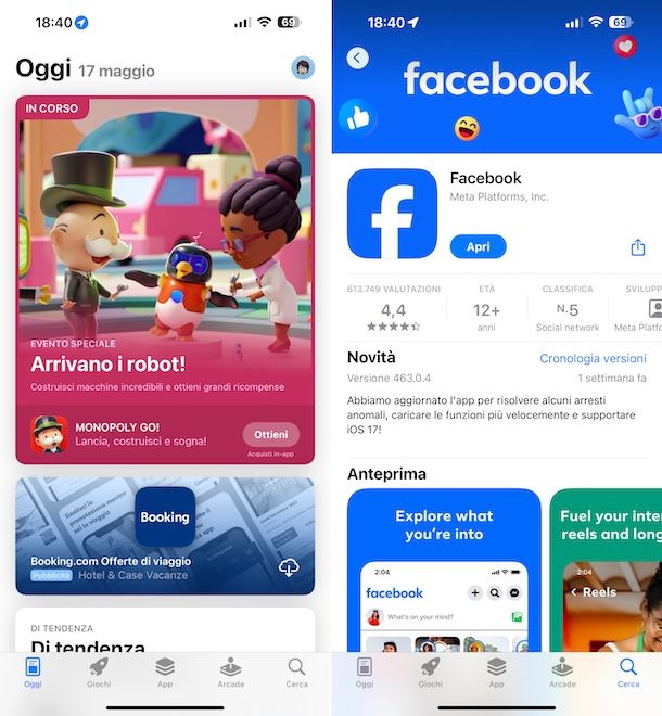 Facebook iOS
