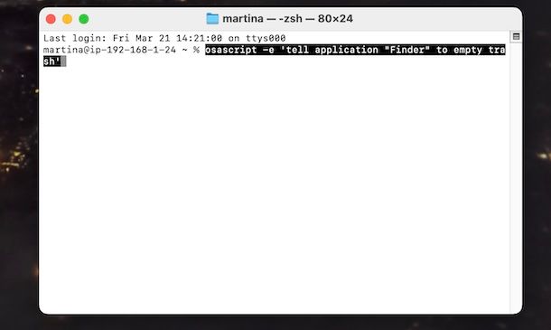 Terminale macOS
