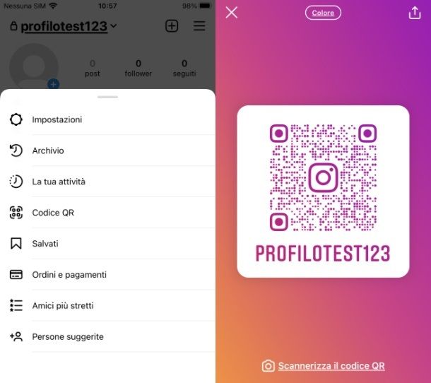 Come copiare il proprio link di Instagram