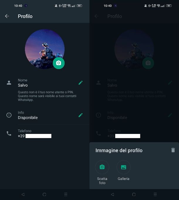 Come eliminare foto da profilo WhatsApp