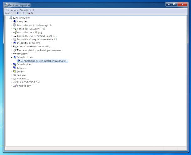 Gestione dispositivi Windows 7