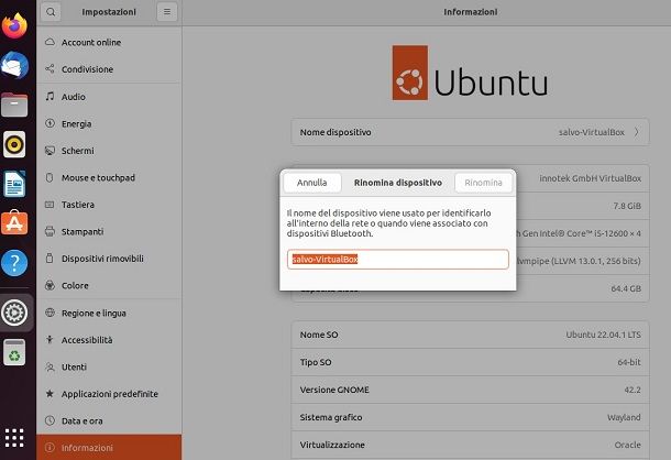 Come cambiare nome al PC Linux