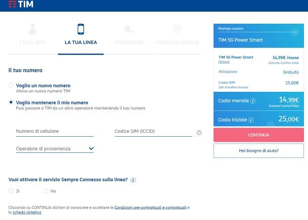 Come attivare SIM TIM: voce e dati