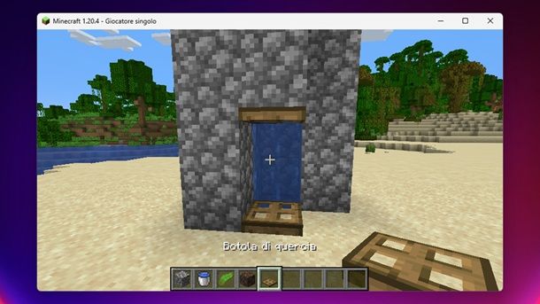 Entrata ascensore acqua Minecraft