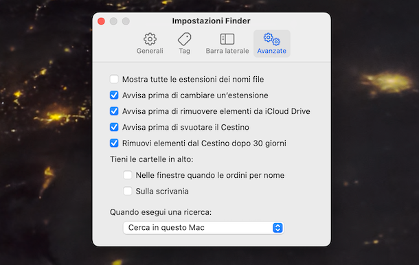 Cestino macOS
