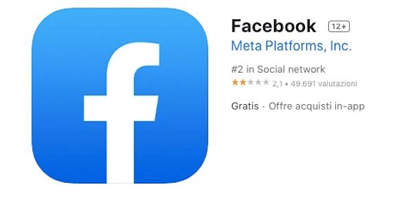 Recuperare icona Facebook