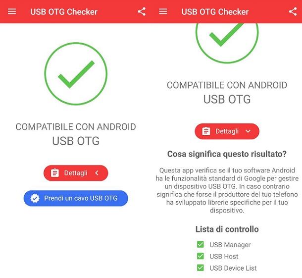 USB OTG Checker Verifica compatibilità Android