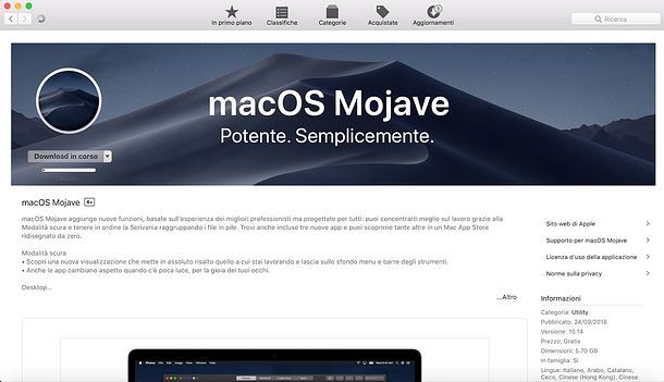 Download macOS Mojave