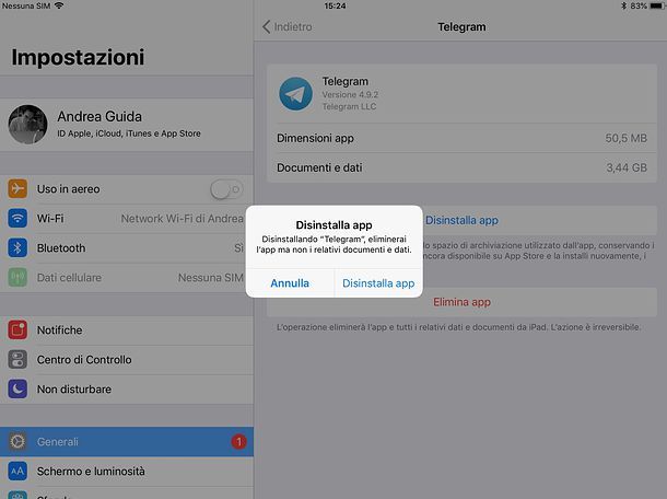 Come disinstallare app su iPad