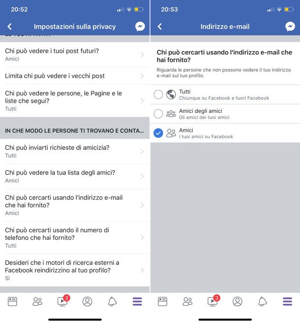 Come cancellare email da Facebook