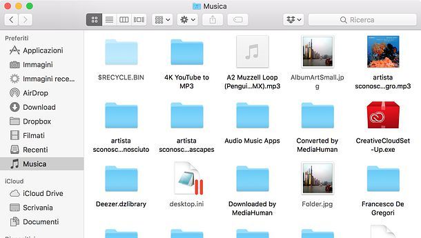 Vedere album nascosti su Mac