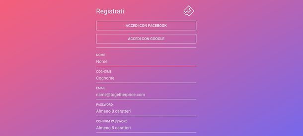 Iscrizione a Together Price