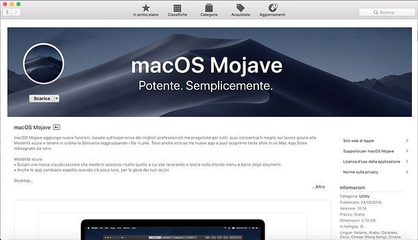 Download macOS Mojave