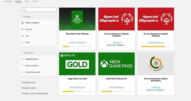 Microsoft Rewards Xbox Live Gold