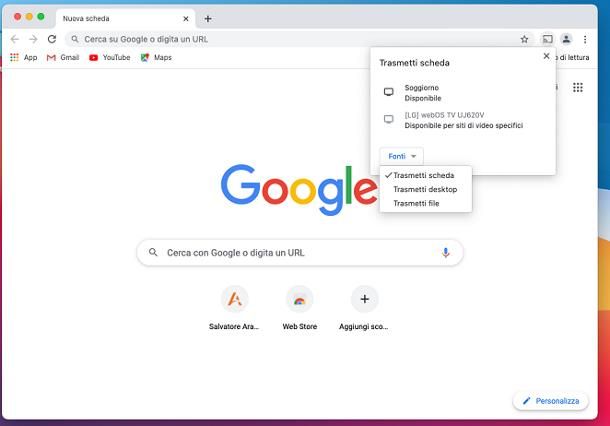 come trasmettere da PC a TV con Chromecast