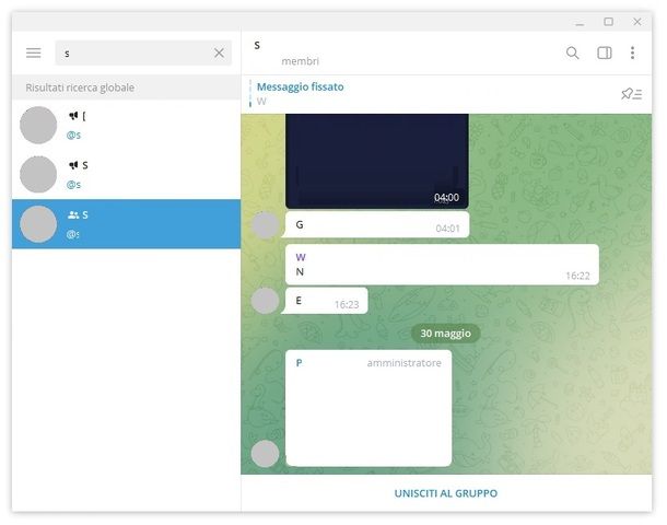 Gruppo Telegram Desktop