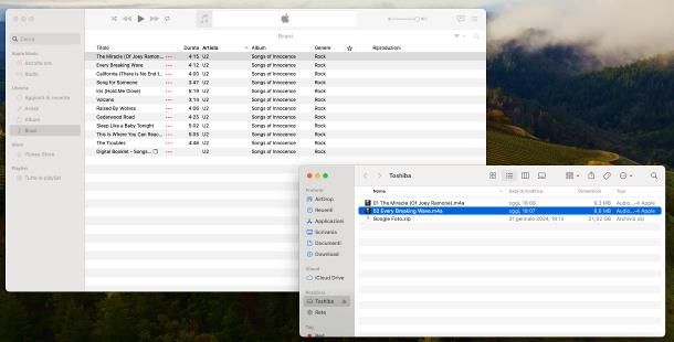 Come trasferire file musicali da Mac a chiavetta USB
