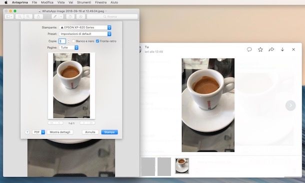 Come stampare da WhatsApp