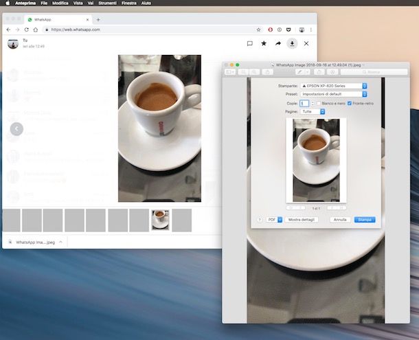 Come stampare da WhatsApp