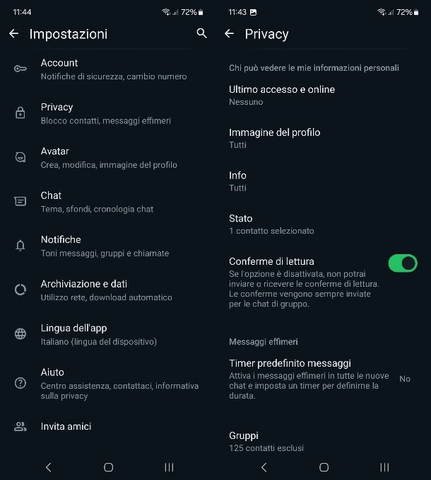 Come attivare le conferme di lettura su WhatsApp