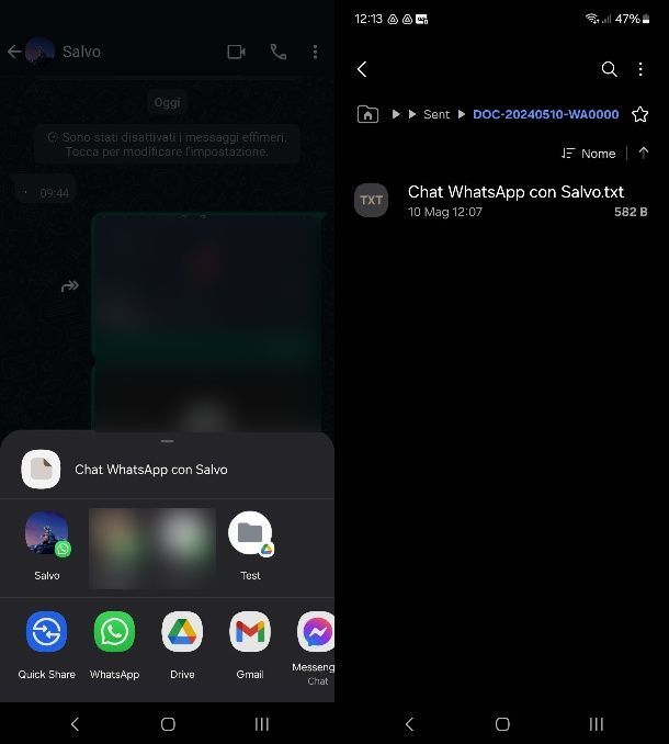 Stampare WhatsApp su Android