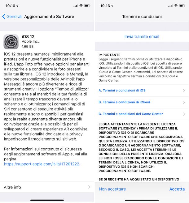 Come scaricare ed installare iOS 12