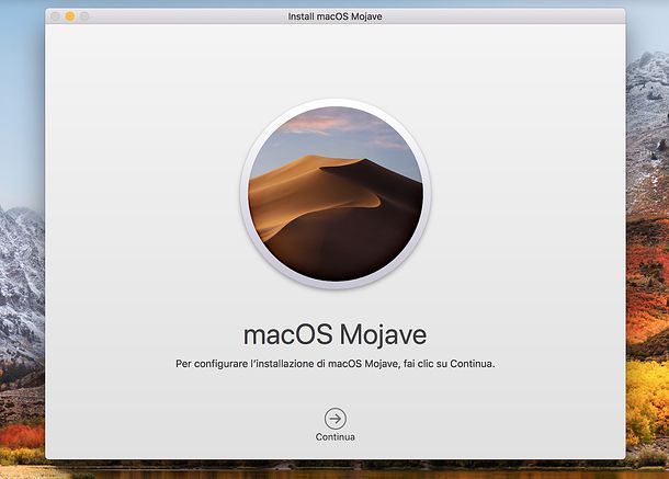 Installazione macOS Mojave