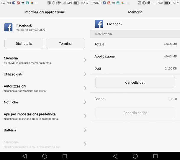 Come cancellare email da Facebook
