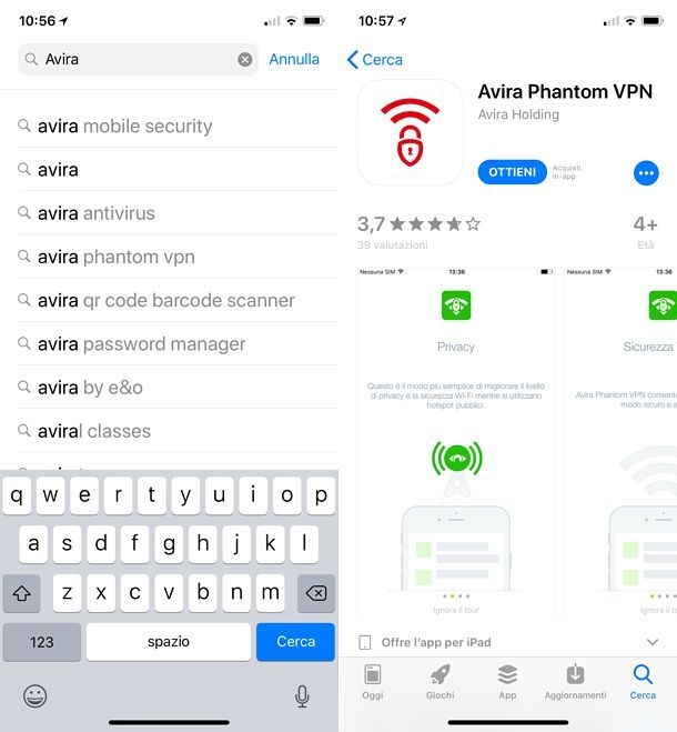 Download Avira Phantom VPN su iOS