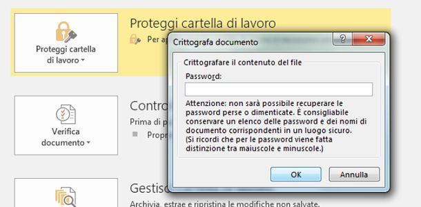Come togliere la password ad un file Excel
