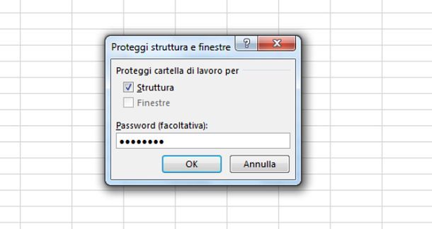 Come mettere la password ad un file Excel