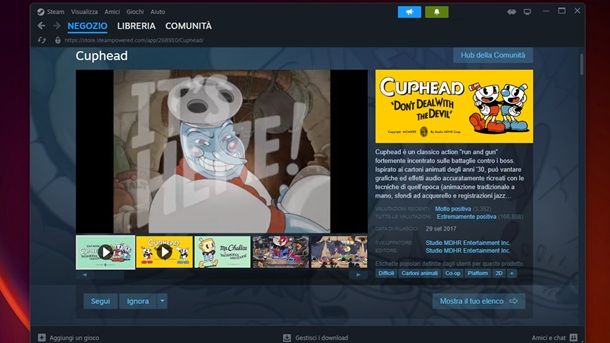 Come scaricare Cuphead da Steam