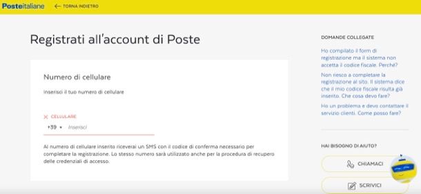 Registrarsi su Poste Italiane