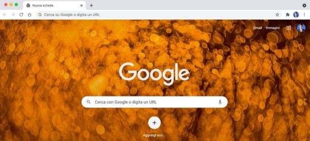 Cambiare sfondo Google Chrome