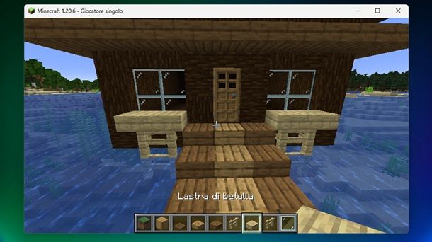 Entrata finita abbellita villa Minecraft