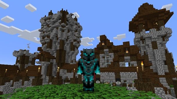 Castello mod Minecraft finito personaggio