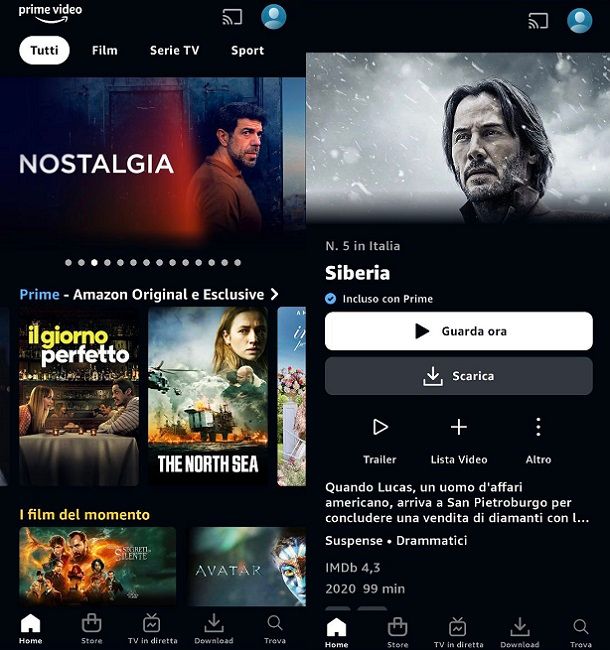 Come guardare film gratis sul telefono Amazon Prime Video