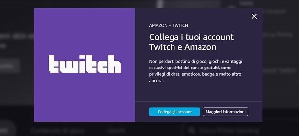 Collegare Amazon Prime a Twitch