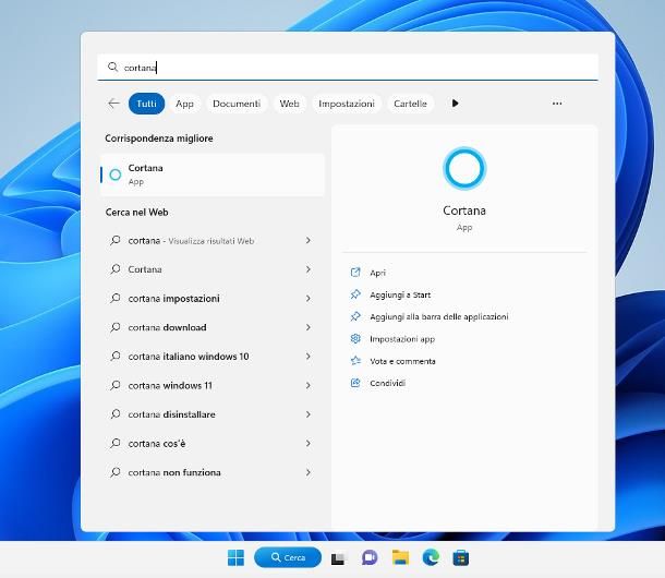 Come attivare Cortana su Windows 11