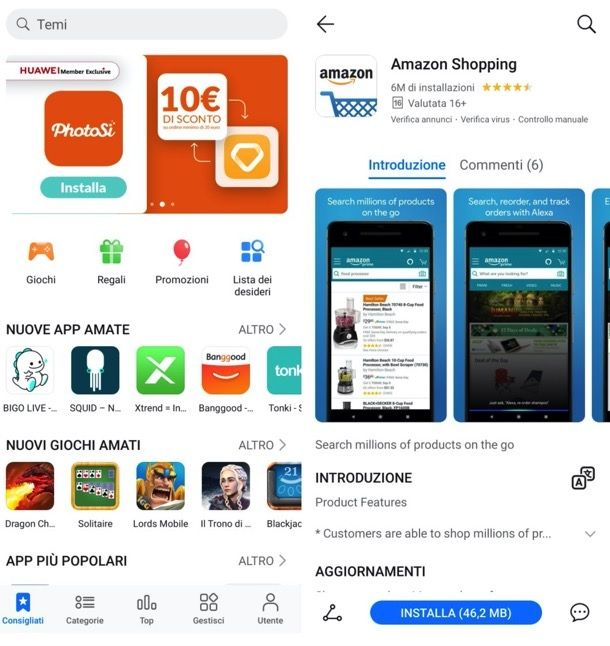 Huawei AppGallery store digitale