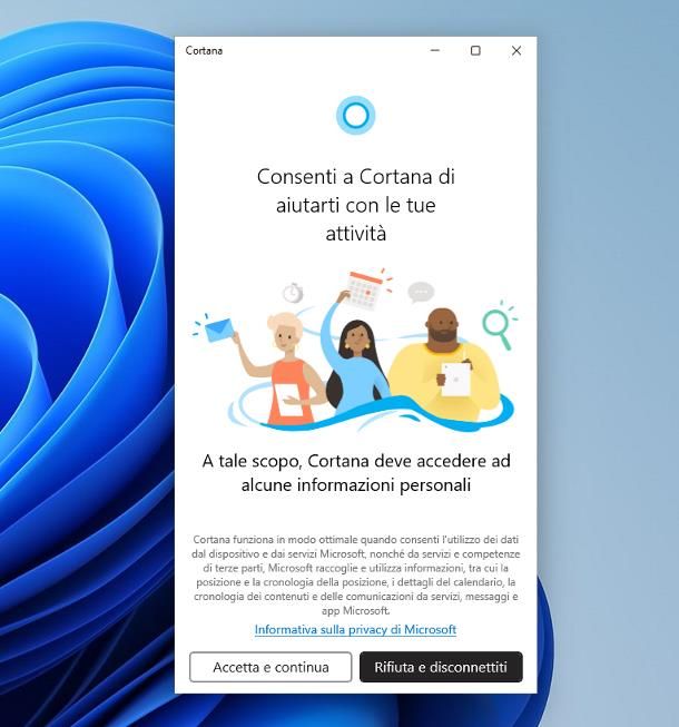 Come attivare Cortana su Windows 11