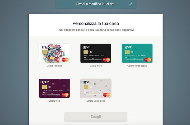 Scelta Carta Conto di BPER Banca