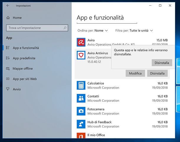 Come disinstallare Avira su Windows