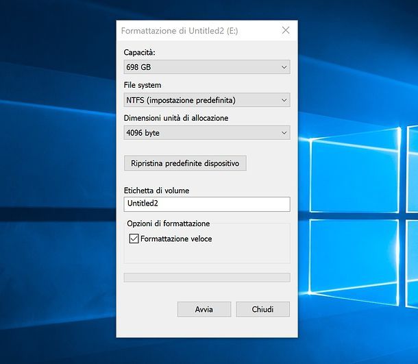 Programmi per formattare chiavetta USB