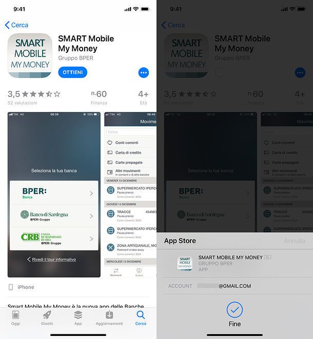 Installazione Smart Mobile My Money su iOS