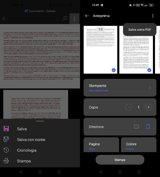 Come salvare un documento Word in PDF su smartphone e tablet