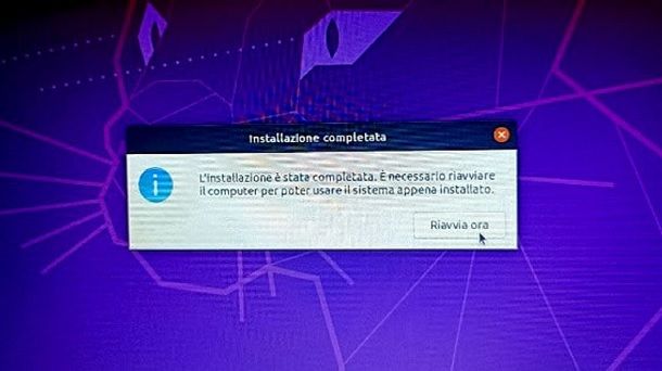 Ubuntu Installazione completata
